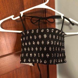 Black Bandeau Swim Top